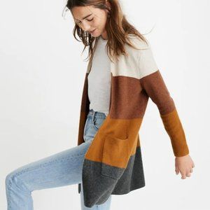Madewell Kent Colorblock Cardigan in Coziest Yarn